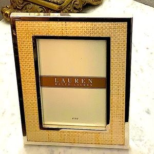 RALPH LAUREN PICTURE FRAME 4 BY 6 WHEAT WEAVE SILVER